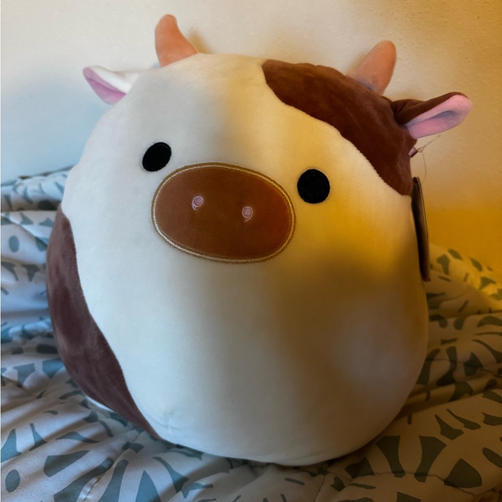 Squishmallow Cow Plush - Ronnie - 12”